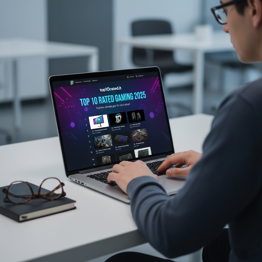 Persona che naviga su un laptop.